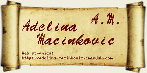 Adelina Mačinković vizit kartica
